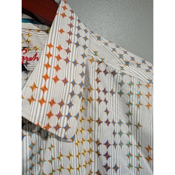 Robert Graham Men's Multicolor Long Sleeve Button-Up Size 2XL Geometric Diamond - Picture 7 of 16